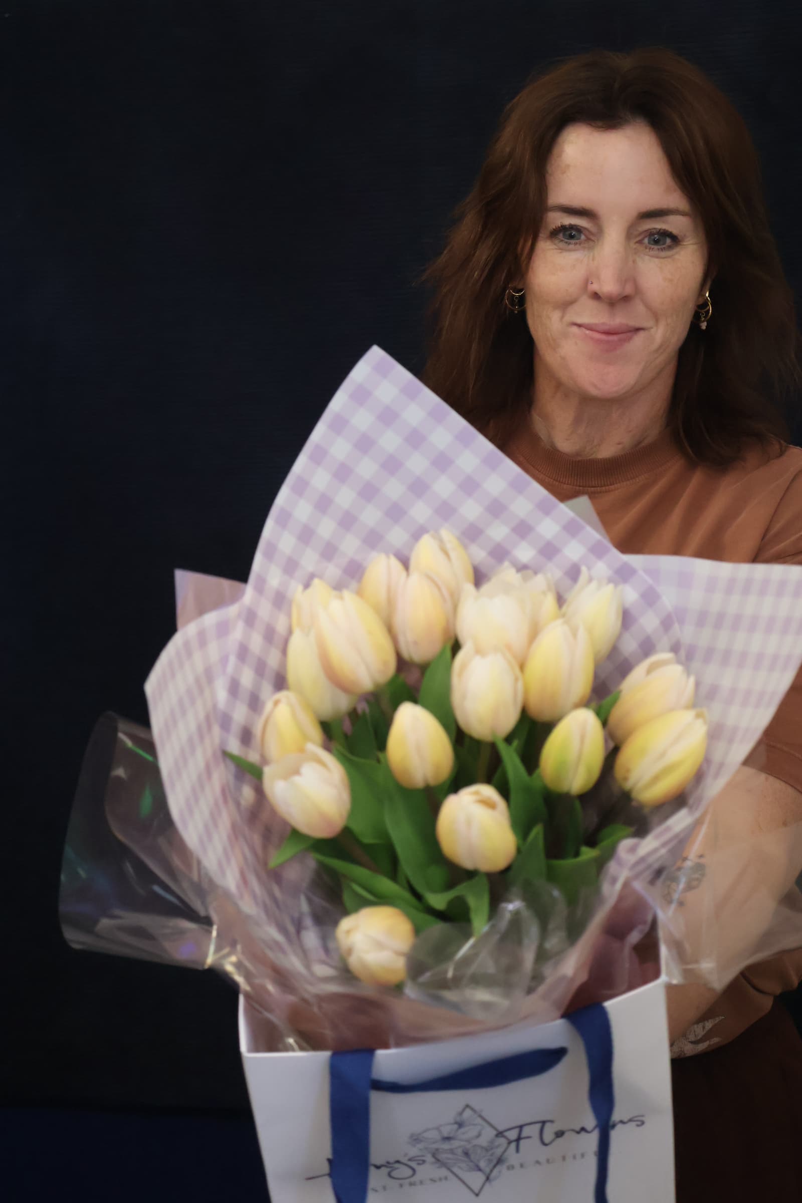 Real Bouquet | Totally Tulips order made by Amy's Flowers