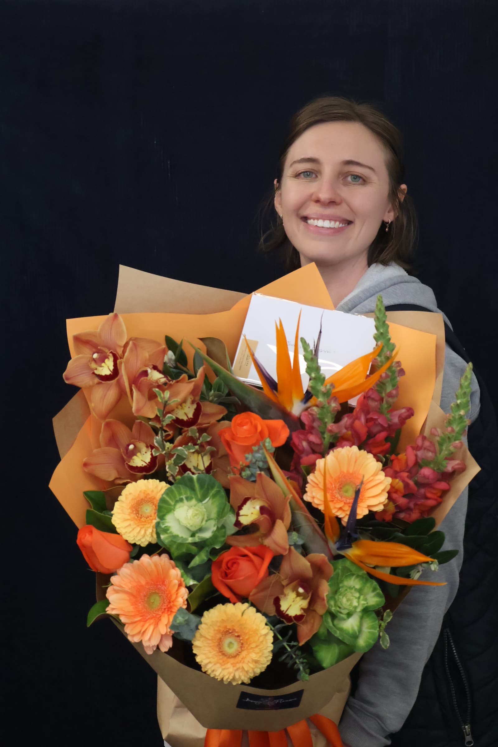 Real Bouquet | Orange Sorbet order made by Amy's Flowers