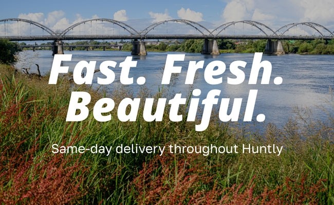 Fast. Fresh. Beautiful. Same-day flower delivery throughout Huntly.