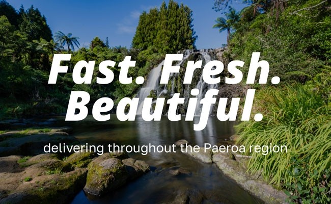 Fast. Fresh. Beautiful. Same day delivery throughout Paeroa.