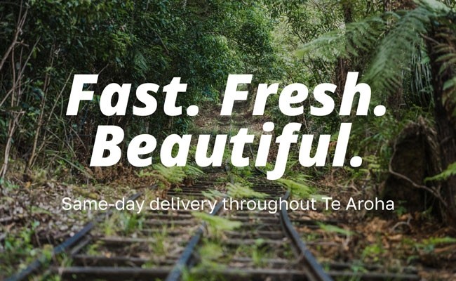 Fast. Fresh. Beautiful. Same day flower delivery throughout Te Aroha.