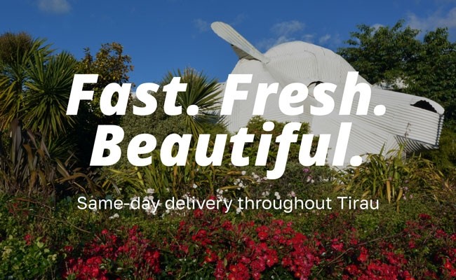 Fast. Fresh. Beautiful. Same day flower delivery throughout Tirau.