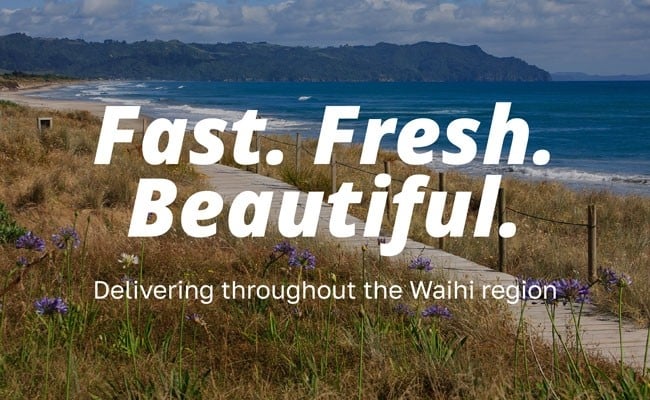 Fast. Fresh. Beautiful. Same day flower delivery throughout Waihi.