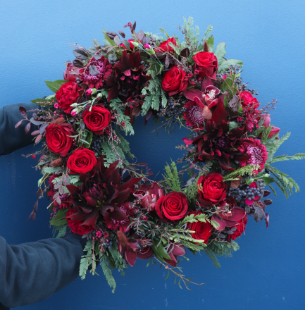 Wreath | Burgundy + Red