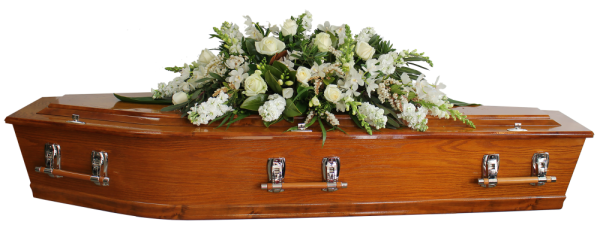 Casket Spray | White and Green 