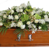 Casket Spray | White and Green 