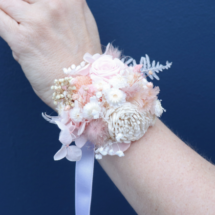 Wrist Corsage Preserved | Baby Pink