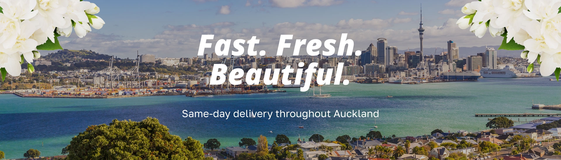 Fast. Fresh. Beautiful. Same-day flower delivery throughout Auckland.