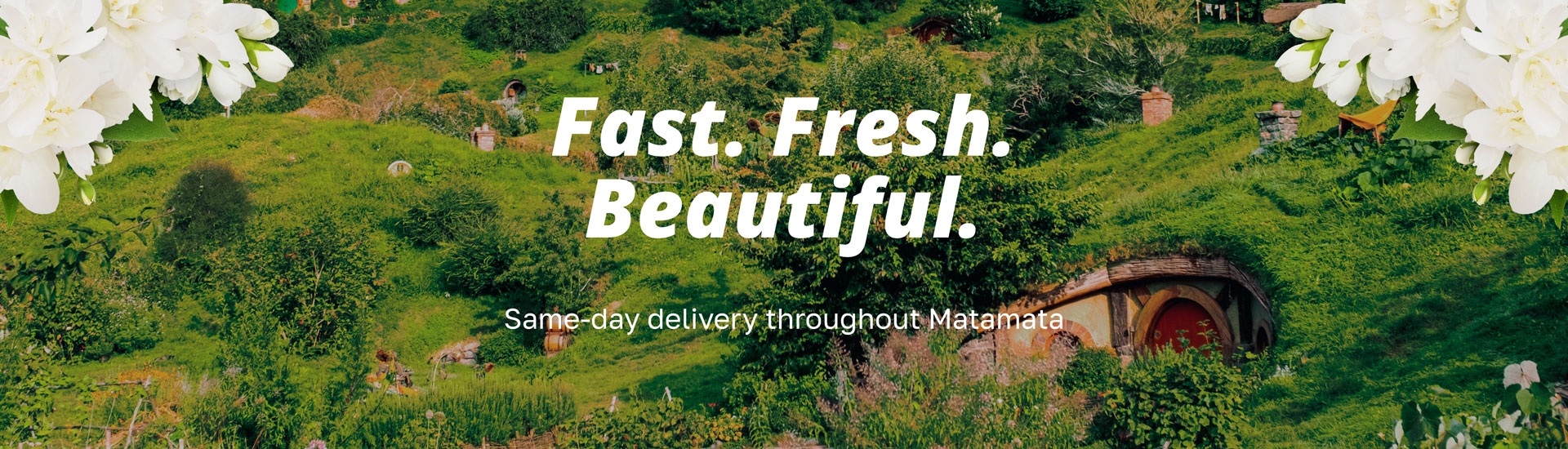 Fast. Fresh. Beautiful. Same day flower delivery throughout Matamata.