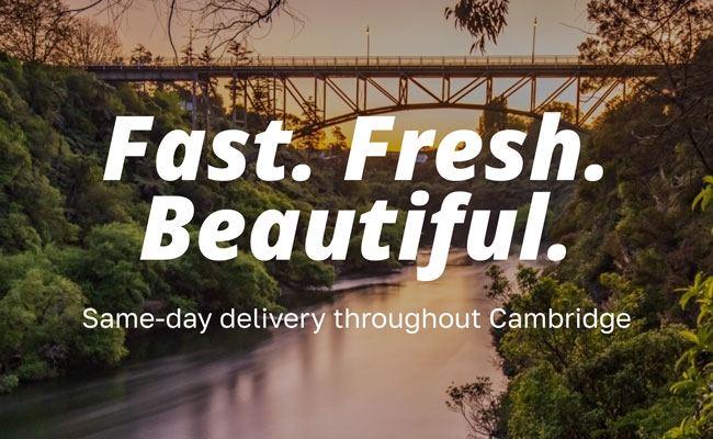 Fast. Fresh. Beautiful. Same-day flower delivery throughout Cambridge.